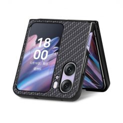Kryty na mobil | Kryt Carbon Fiber čierny – Oppo Find N2 Flip | Kryty na mobil