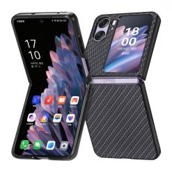 Kryty na mobil | Kryt Carbon Fiber čierny – Oppo Find N2 Flip | Kryty na mobil