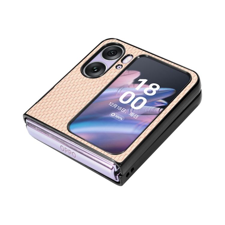 Kryt Carbon Fiber zlatý – Oppo Find N2 Flip | Kryty na mobil Kryty na mobil | Kryt Carbon Fiber zlatý – Oppo Find N2 Flip | Kryty na mobil