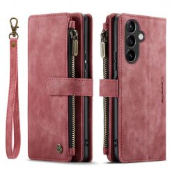 Multifunkčné peňaženkové puzdro CaseMe červené – Samsung Galaxy A54 5G