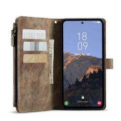 Kryty na mobil | Multifunkčné peňaženkové puzdro CaseMe hnedé – Samsung Galaxy A54 5G | Kryty na mobil