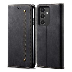 Kryty na mobil | Peňaženkové puzdro Denim Texture čierne – Samsung Galaxy A34 5G | Kryty na mobil