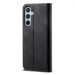 Kryty na mobil | Peňaženkové puzdro Denim Texture čierne – Samsung Galaxy A54 5G | Kryty na mobil