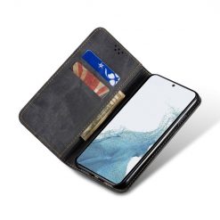 Kryty na mobil | Peňaženkové puzdro Denim Texture čierne – Samsung Galaxy A54 5G | Kryty na mobil