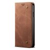 Kryty na mobil | Peňaženkové puzdro Denim Texture svetlohnedé – Oppo A78 5G | Kryty na mobil