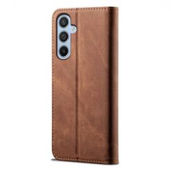 Kryty na mobil | Peňaženkové puzdro Denim Texture hnedé – Samsung Galaxy A54 5G | Kryty na mobil