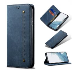 Peňaženkové puzdro Denim Texture modré – Samsung Galaxy A54 5G | Kryty na mobil Kryty na mobil | Peňaženkové puzdro Denim Texture modré – Samsung Galaxy A54 5G | Kryty na mobil