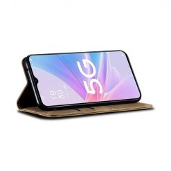 Kryty na mobil | Peňaženkové puzdro Denim Texture svetlohnedé – Oppo A78 5G | Kryty na mobil