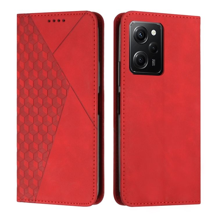 Peňaženkové puzdro Diamond Pattern case červené – Xiaomi Poco X5 Pro 5G | Kryty na mobil Kryty na mobil | Peňaženkové puzdro Diamond Pattern case červené – Xiaomi Poco X5 Pro 5G | Kryty na mobil