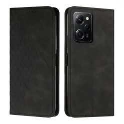Kryty na mobil | Peňaženkové puzdro Diamond Pattern case čierne – Xiaomi Poco X5 Pro 5G | Kryty na mobil