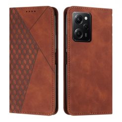 Peňaženkové puzdro Diamond Pattern case hnedé – Xiaomi Poco X5 Pro 5G | Kryty na mobil Kryty na mobil | Peňaženkové puzdro Diamond Pattern case hnedé – Xiaomi Poco X5 Pro 5G | Kryty na mobil
