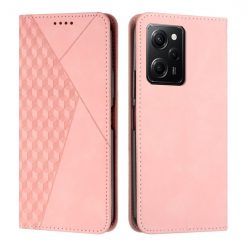 Kryty na mobil | Peňaženkové puzdro Diamond Pattern case ružové – Xiaomi Poco X5 Pro 5G | Kryty na mobil