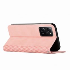 Kryty na mobil | Peňaženkové puzdro Diamond Pattern case ružové – Xiaomi Poco X5 Pro 5G | Kryty na mobil
