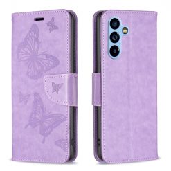 Peňaženkové puzdro Embossing Pattern Motýľ fialové – Samsung Galaxy A54 5G | Kryty na mobil Kryty na mobil | Peňaženkové puzdro Embossing Pattern Motýľ fialové – Samsung Galaxy A54 5G | Kryty na mobil