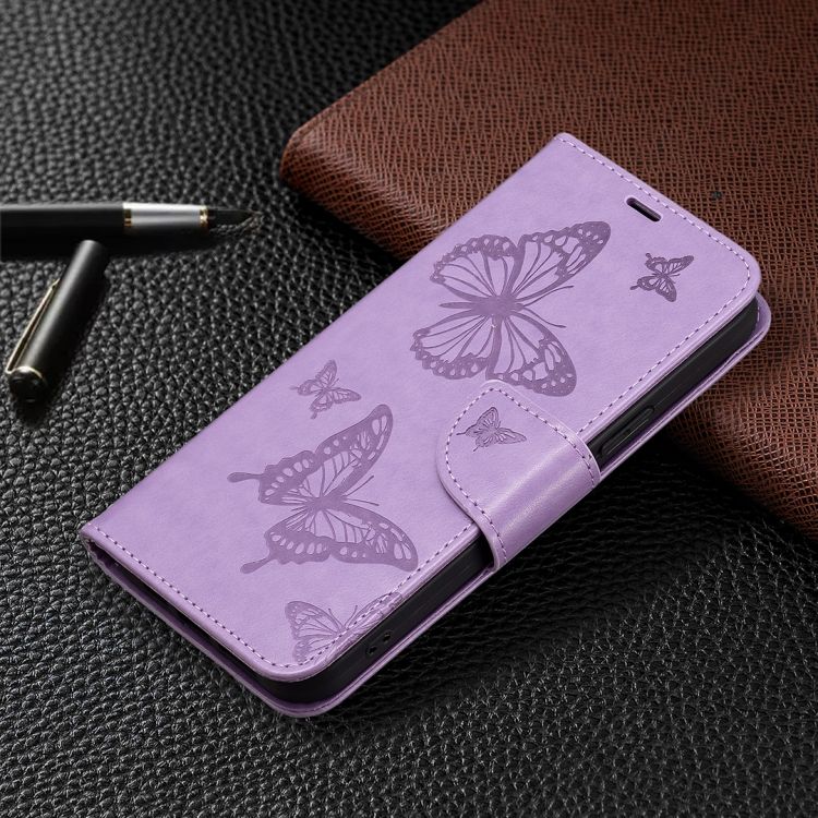 Peňaženkové puzdro Embossing Pattern Motýľ fialové – Samsung Galaxy A54 5G | Kryty na mobil Kryty na mobil | Peňaženkové puzdro Embossing Pattern Motýľ fialové – Samsung Galaxy A54 5G | Kryty na mobil