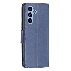Kryty na mobil | Peňaženkové puzdro Embossing Pattern Motýľ modré – Samsung Galaxy A54 5G | Kryty na mobil