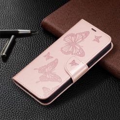 Peňaženkové puzdro Embossing Pattern Motýľ ružové – Samsung Galaxy A54 5G | Kryty na mobil Kryty na mobil | Peňaženkové puzdro Embossing Pattern Motýľ ružové – Samsung Galaxy A54 5G | Kryty na mobil