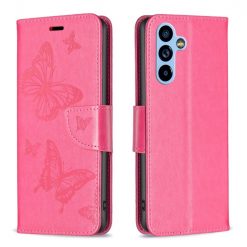 Peňaženkové puzdro Embossing Pattern Motýľ tmavoružové – Samsung Galaxy A54 5G | Kryty na mobil Kryty na mobil | Peňaženkové puzdro Embossing Pattern Motýľ tmavoružové – Samsung Galaxy A54 5G | Kryty na mobil