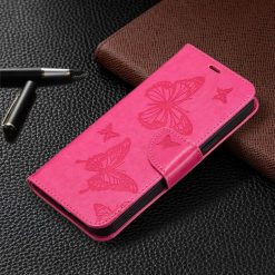 Peňaženkové puzdro Embossing Pattern Motýľ tmavoružové – Samsung Galaxy A54 5G | Kryty na mobil Kryty na mobil | Peňaženkové puzdro Embossing Pattern Motýľ tmavoružové – Samsung Galaxy A54 5G | Kryty na mobil