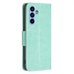 Kryty na mobil | Peňaženkové puzdro Embossing Pattern Motýľ zelené – Samsung Galaxy A54 5G | Kryty na mobil