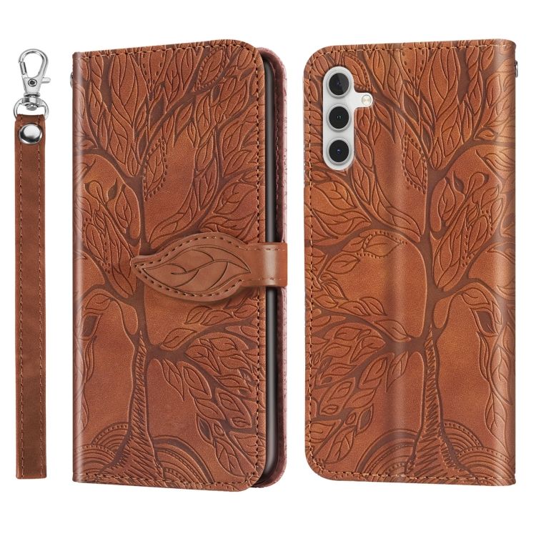 Peňaženkové puzdro Embossing Pattern Strom hnedé – Samsung Galaxy A54 5G | Kryty na mobil Kryty na mobil | Peňaženkové puzdro Embossing Pattern Strom hnedé – Samsung Galaxy A54 5G | Kryty na mobil