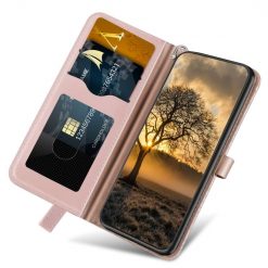 Kryty na mobil | Peňaženkové puzdro Embossing Pattern Strom ružové – Xiaomi 13 | Kryty na mobil