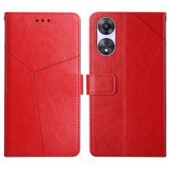 Kryty na mobil | Peňaženkové puzdro Geometric Pattern case červené – Oppo A78 5G | Kryty na mobil