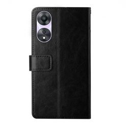 Kryty na mobil | Peňaženkové puzdro Geometric Pattern case čierne – Oppo A78 5G | Kryty na mobil
