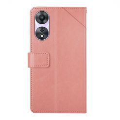 Kryty na mobil | Peňaženkové puzdro Geometric Pattern case ružové – Oppo A78 5G | Kryty na mobil
