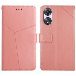 Kryty na mobil | Peňaženkové puzdro Geometric Pattern case ružové – Oppo A78 5G | Kryty na mobil