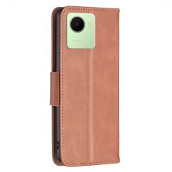 Kryty na mobil | Peňaženkové puzdro Retro Lambskin hnedé – Realme C30 | Kryty na mobil