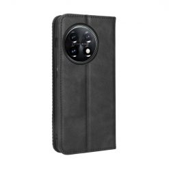 Kryty na mobil | Peňaženkové puzdro Retro Leather čierne – OnePlus 11 5G | Kryty na mobil