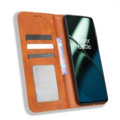 Kryty na mobil | Peňaženkové puzdro Retro Leather hnedé – OnePlus 11 5G | Kryty na mobil