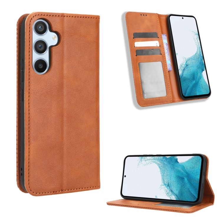 Peňaženkové puzdro Retro Leather hnedé – Samsung Galaxy A54 5G | Kryty na mobil Kryty na mobil | Peňaženkové puzdro Retro Leather hnedé – Samsung Galaxy A54 5G | Kryty na mobil