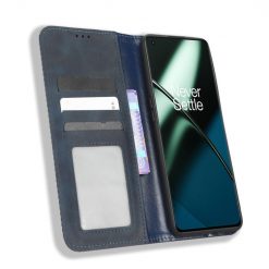 Kryty na mobil | Peňaženkové puzdro Retro Leather modré – OnePlus 11 5G | Kryty na mobil