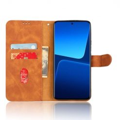 Kryty na mobil | Peňaženkové puzdro Solid hnedé – Xiaomi 13 Pro | Kryty na mobil