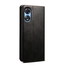 Kryty na mobil | Peňaženkové puzdro Wax case čierne – Oppo A78 5G | Kryty na mobil