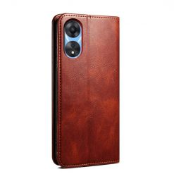 Kryty na mobil | Peňaženkové puzdro Wax case hnedé – Oppo A78 5G | Kryty na mobil