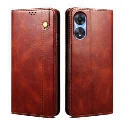 Kryty na mobil | Peňaženkové puzdro Wax case hnedé – Oppo A78 5G | Kryty na mobil