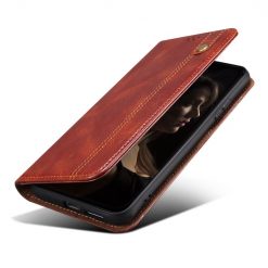 Kryty na mobil | Peňaženkové puzdro Wax case hnedé – Oppo A78 5G | Kryty na mobil