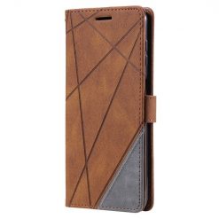 Kryty na mobil | Knižkové puzdro Rhombus hnedé – Samsung Galaxy A14 4G/5G | Kryty na mobil