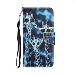 Knižkové puzdro Trendy Colored case Žirafy – Samsung Galaxy A14 4G/5G