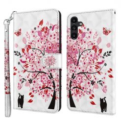 Kryty na mobil | Knižkové puzdro Trendy Cross case Mačka pod stromom – Samsung Galaxy A14 4G/5G | Kryty na mobil