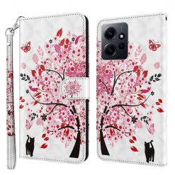 Kryty na mobil | Knižkové puzdro Trendy Cross case Mačka pod stromom – Xiaomi Redmi Note 12 (4G) | Kryty na mobil