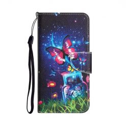 Knižkové puzdro Trendy Cross case Motýľ vo fľaši – Samsung Galaxy A54 5G