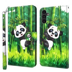 Kryty na mobil | Knižkové puzdro Trendy Cross case Panda – Samsung Galaxy A14 4G/5G | Kryty na mobil