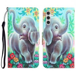 Kryty na mobil | Knižkové puzdro Trendy Cross case Sloníča – Samsung Galaxy A54 5G | Kryty na mobil
