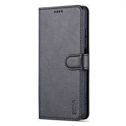 Kryty na mobil | Peňaženkové puzdro AZNS Skin Feel čierne – Xiaomi Redmi Note 12 Pro | Kryty na mobil