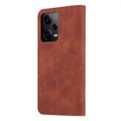 Kryty na mobil | Peňaženkové puzdro AZNS Skin Feel hnedé – Xiaomi Redmi Note 12 5G | Kryty na mobil