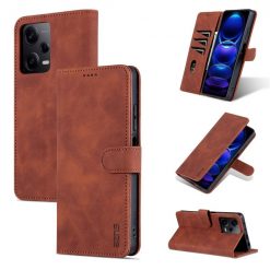 Kryty na mobil | Peňaženkové puzdro AZNS Skin Feel hnedé – Xiaomi Redmi Note 12 5G | Kryty na mobil